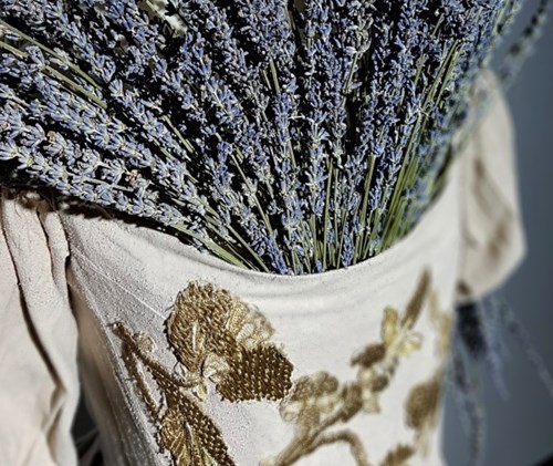 Close up of the 'plague' dress by Anna Dimitriu